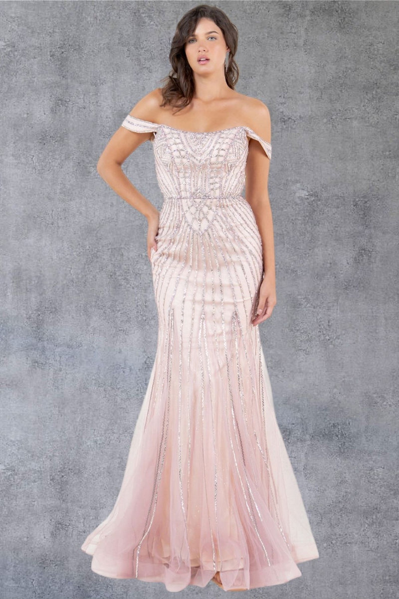 iris prom dresses Lady Black Tie - Iris Gown - Blue - A-line Soft Chiffon Print Dress