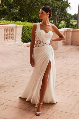 Long Satin Wedding