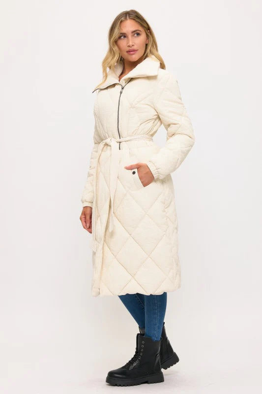 CLANP0057: Velocity Mixed Media Long Coat