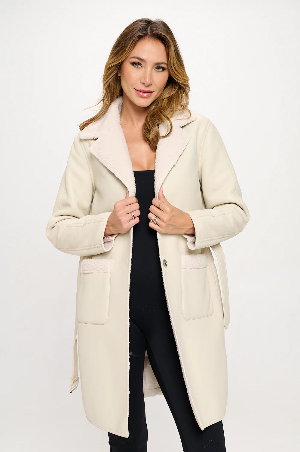 Midnight Shearling Trench
