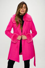 Enchantment Faux Fur-Trimmed Belted Coat