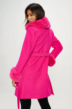 Enchantment Faux Fur-Trimmed Belted Coat