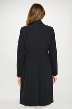 Eclipse Elegance Vegan Wool Double-Breasted Coat