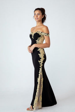 Dress long gold